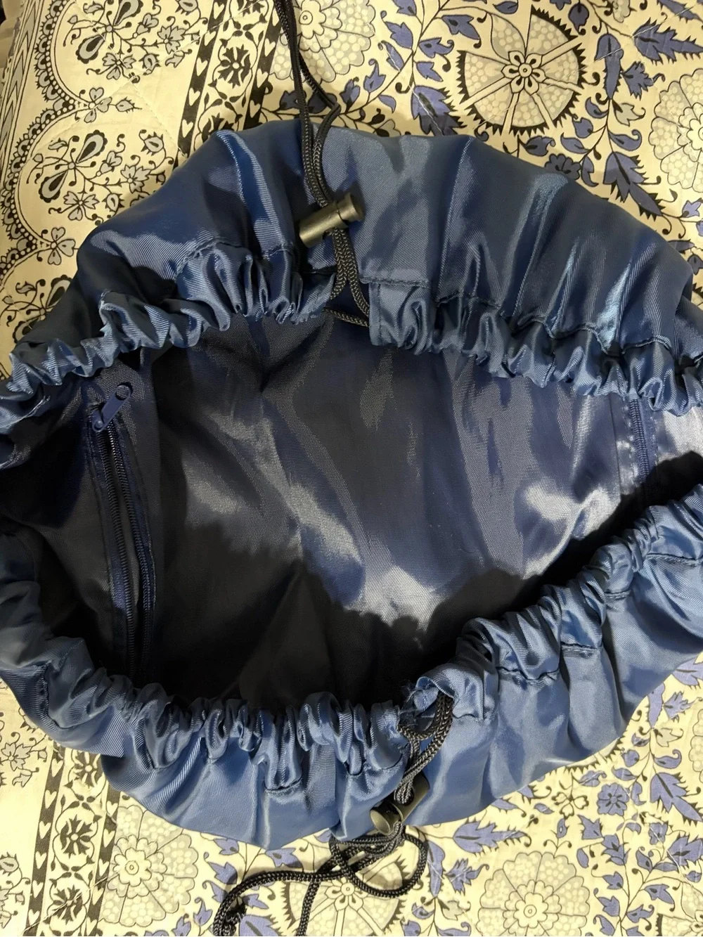 NWOT Navy Satin Drawstring Cosmetic Pouch - Women Bags versatile space saver